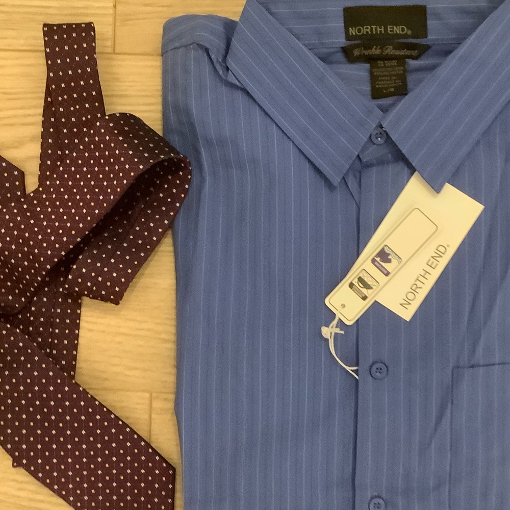 NWT NORTH END STRIPED DRESS SHIRT❤️❤️❤️❤️